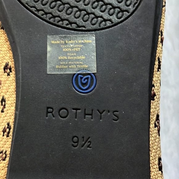 Like New Rothy’s The Flat Round Toe Retired Print Leopard Print Ballet Flats 9.5 - Picture 10 of 12
